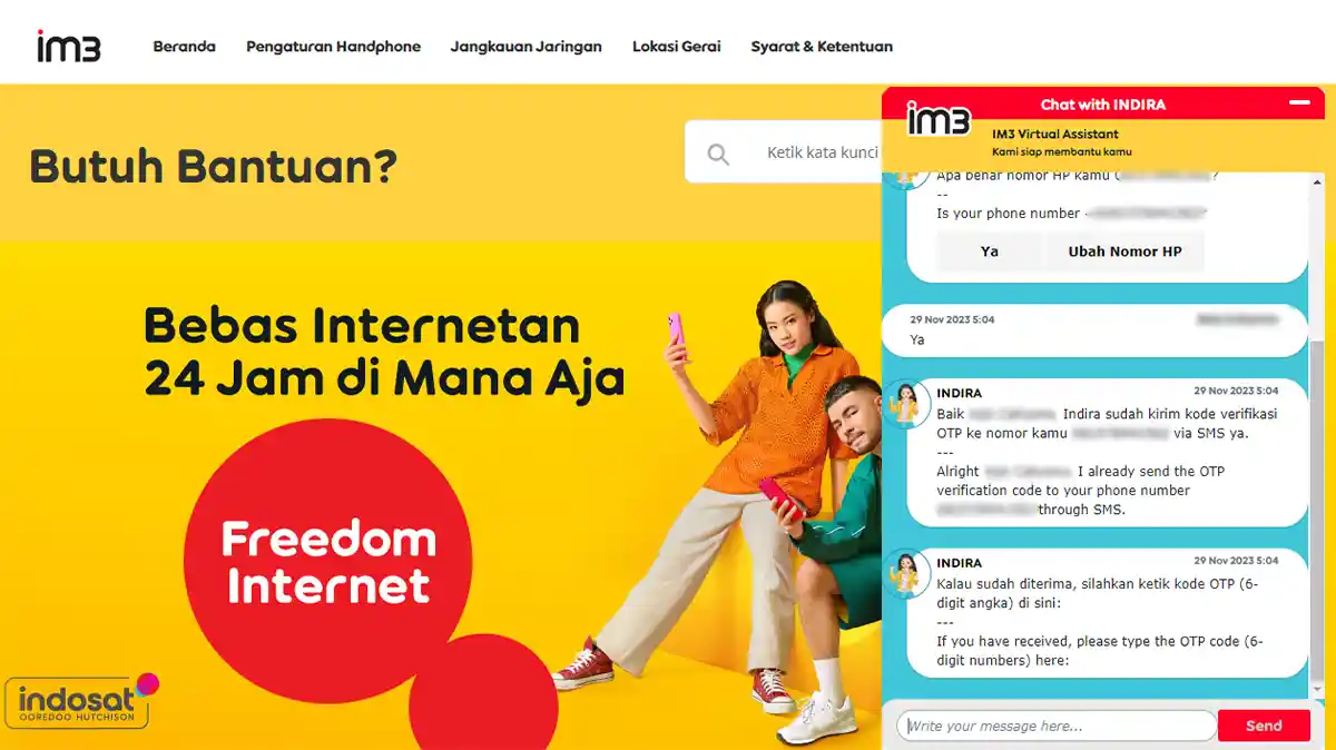 Cek Paket Internet Lewat Website Resmi Indosat