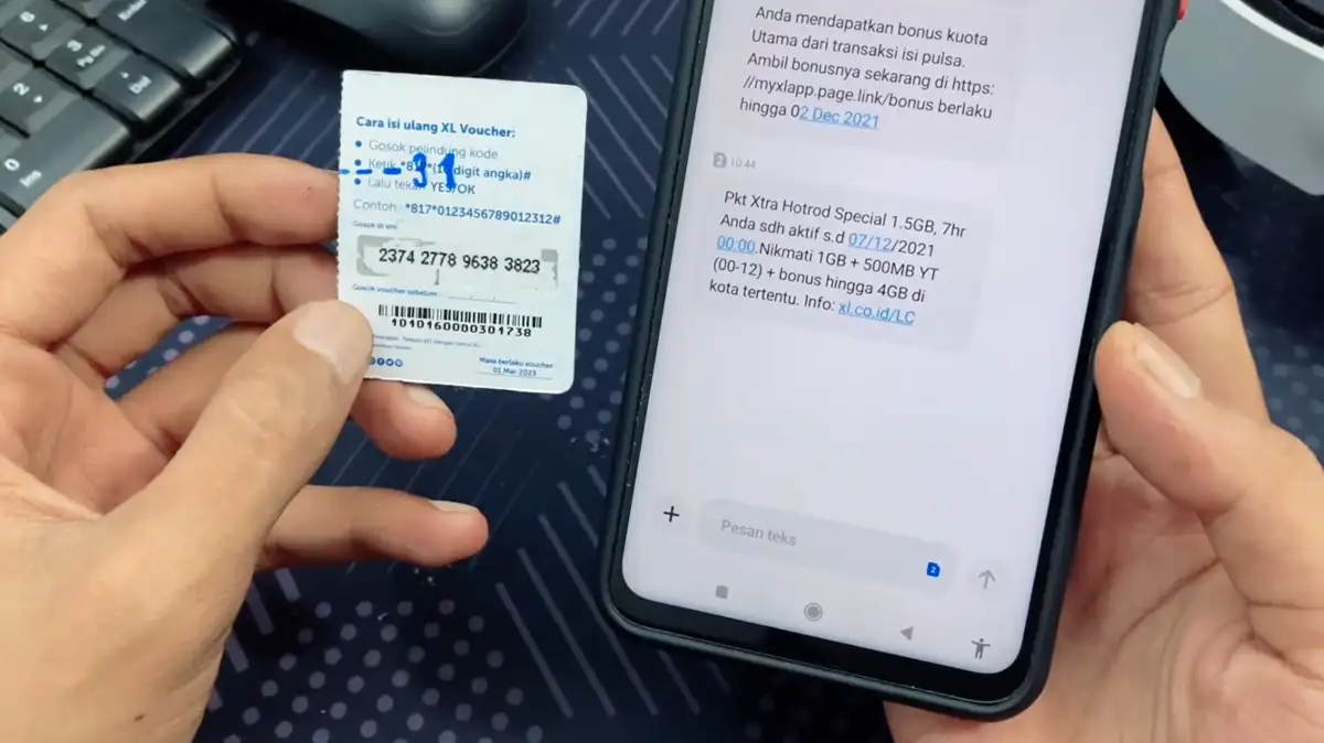 Masukkan Voucher XL Lewat SMS